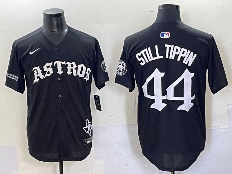Men 2025 Houston Astros #44 Still Tippin Black Seven generations Joint Name Nike MLB Jersey style 14->houston astros->MLB Jersey